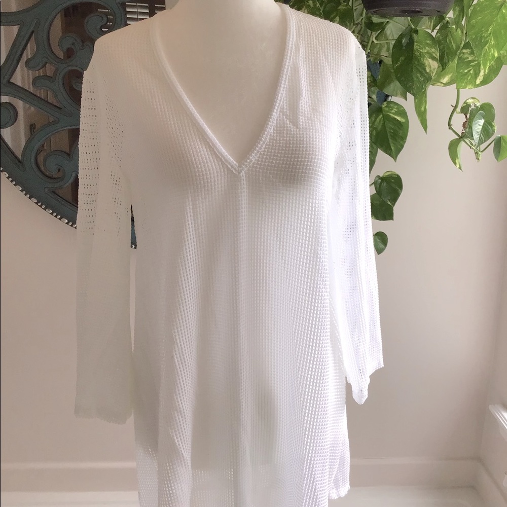 MESH SWIM COVER UP - 3/4 SLEEVE - NWOT